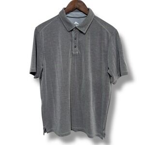 Tommy Bahama Men's Tencel‎ Blend Polo Shirt *Distressed Size Medium 21.5 x 27.5